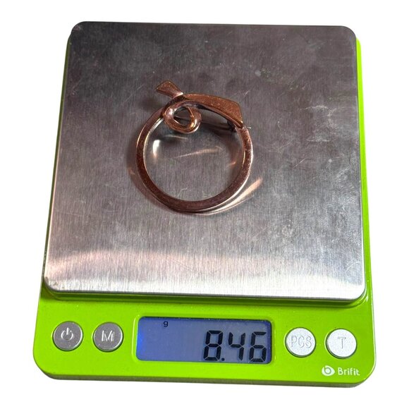 Vintage Renoir Copper Modernist MCM Circle Of Love Devotion 1.75'' Brooch Pin - Picture 6 of 6